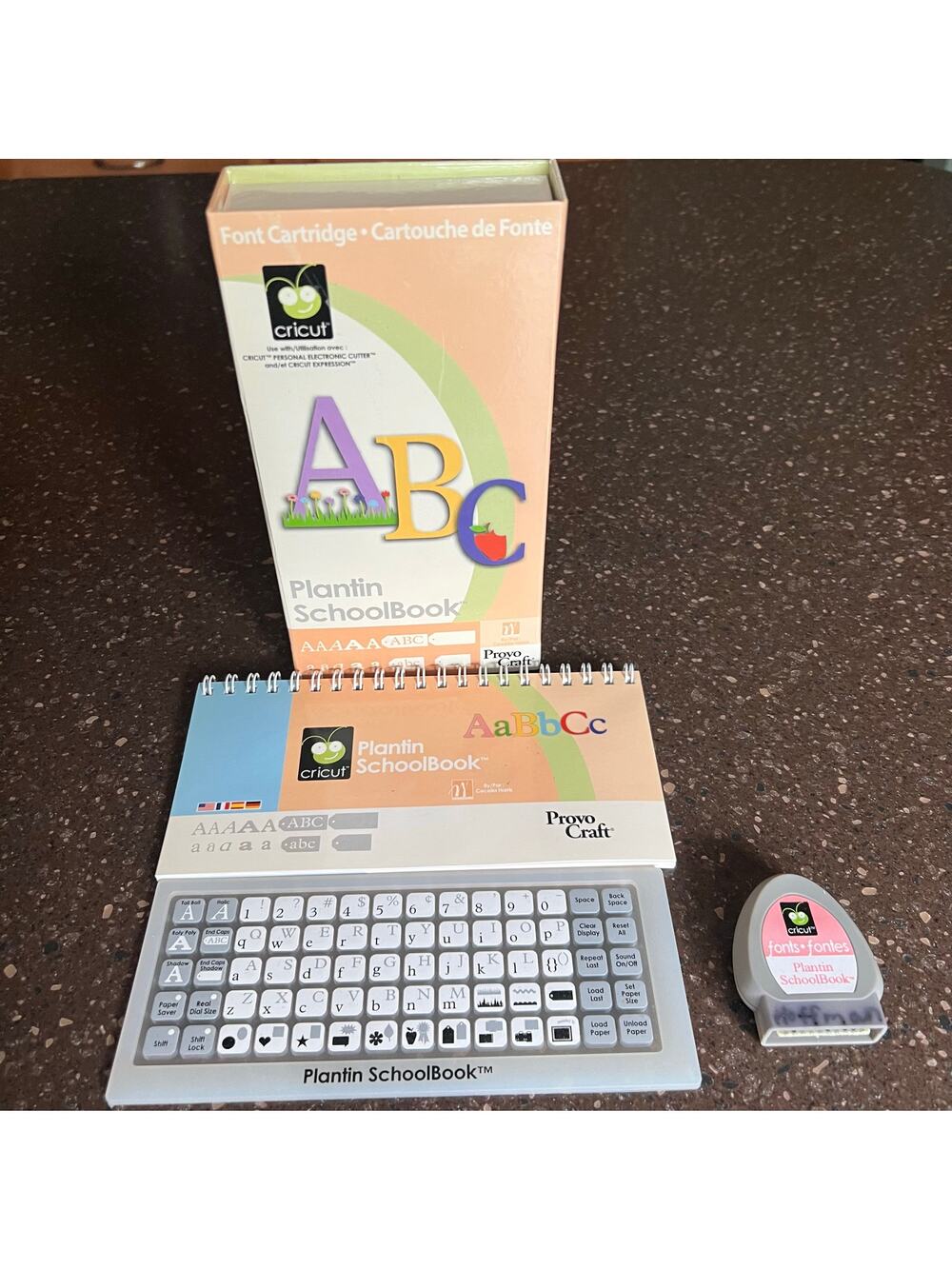 Provo Craft Cricut Cartridge Plantin Schoolbook Complete with Overlay
